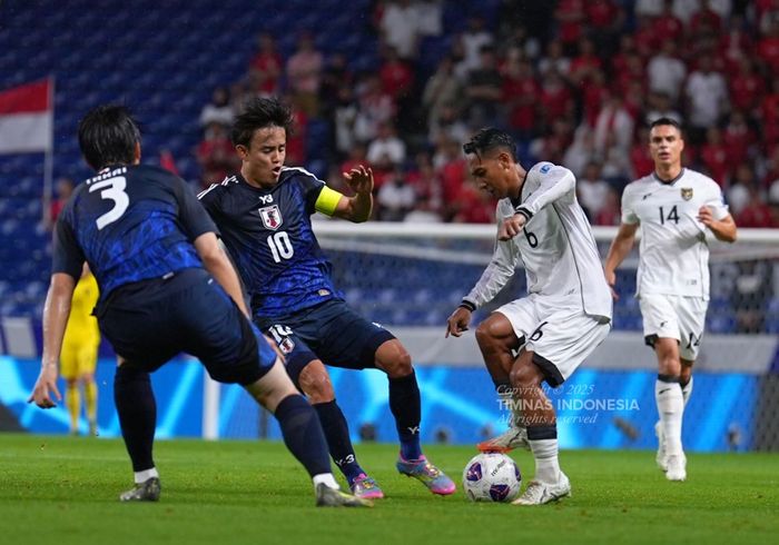 Suasana Pertandingan Timnas Indonesia Vs Jepang dalam laga terakhir Grup C Kualifikasi Piala Dunia 2026 Zona Asia, di Suita City Football Stadium, Selasa (10/6/2025).