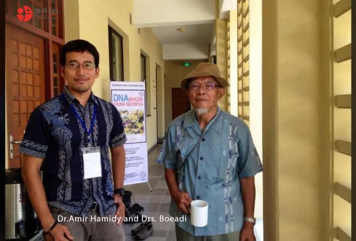 Peneliti BRIN Amir Hamidy dan mendiang Boeadi.