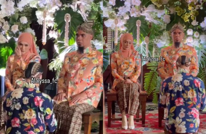 Mulan Jameela mewek saat Al Ghazali sungkeman dengan Ahmad Dhani jelang pernikahan.
