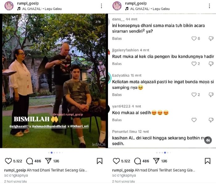 Ahmad Dhani dan Al Ghazali lakukan gladi resik siraman.