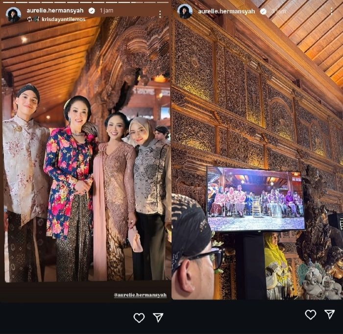 Aurel Hermansyah hadir di acara siraman Al Ghazali.