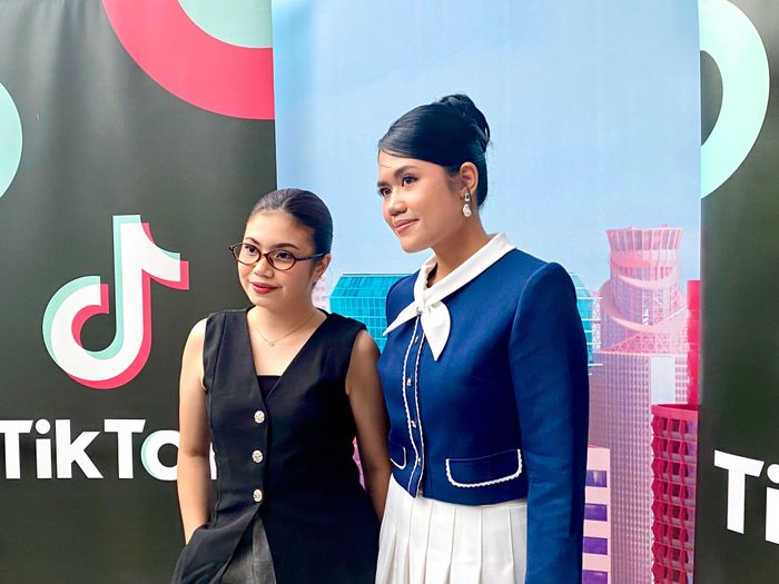 (ki-ka) Alma Tando dan Sharon Nathania di acara TikTok Beauty Fest.