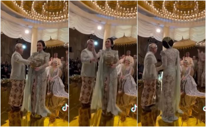 Maia Estianty dan Irwan Mussry lakukan prosesi saweran