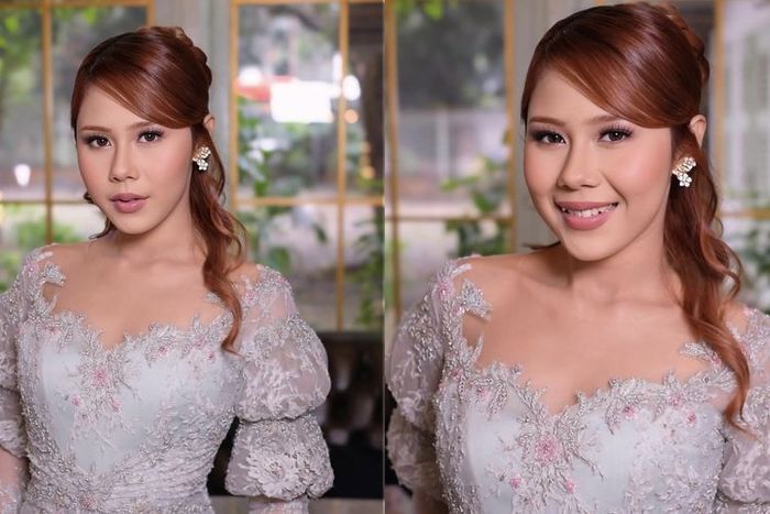 Penampilan Nadin Amizah di acara lamarannya dengan adik ipar Vidi Aldiano, Faishal Tanjung.