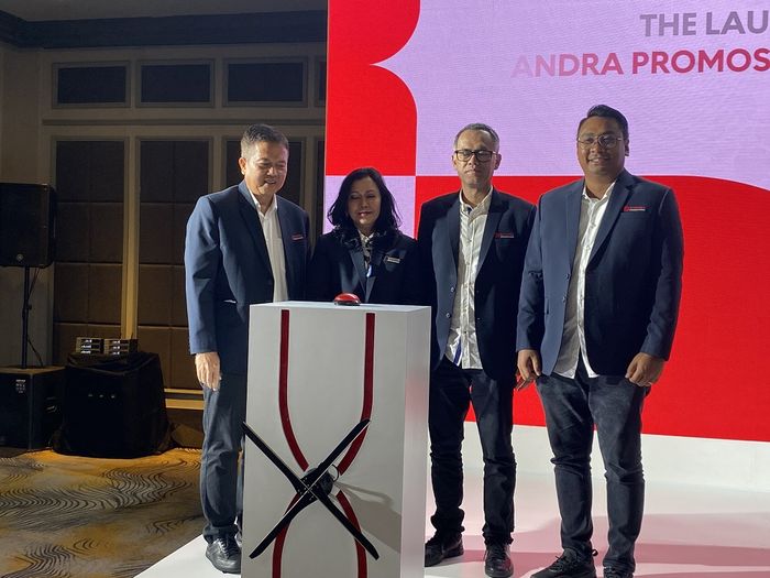 Launching Logo Baru Dyandra Promosindo di kawasan Setiabudi, Jakarta Selatan pada Selasa (1/7/2024).