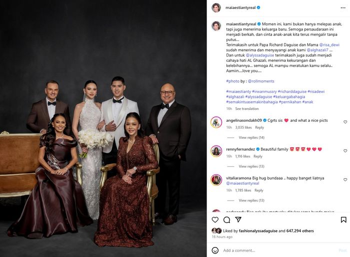 Maia Estianty bagikan foto bersama keluarga Alyssa Daguise.