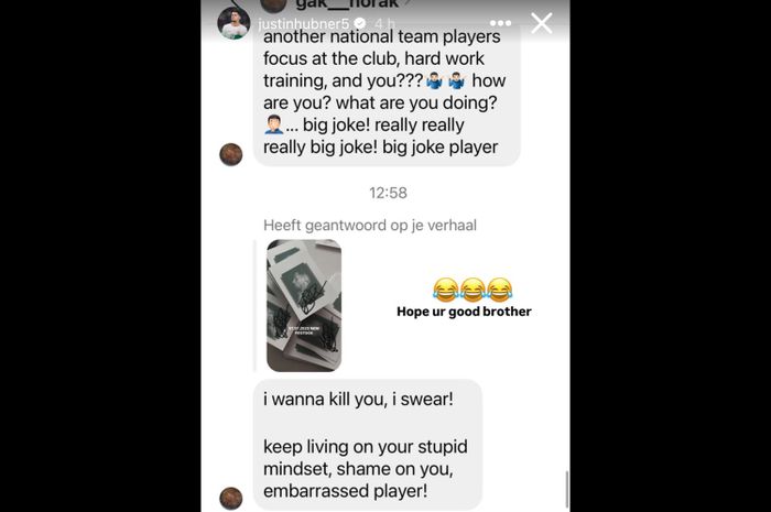 Bek Timnas Indonesia, Justin Hubner, mendapat ancaman pembunuhan.