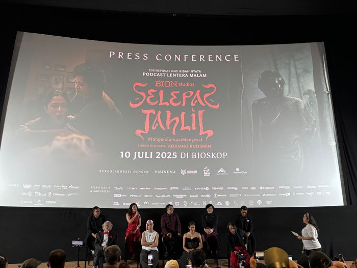 Jumpa pers film Selepas Tahlil di Epicentrum, Kuningan, Jakarta Selatan, Minggu (6/7/2025). 