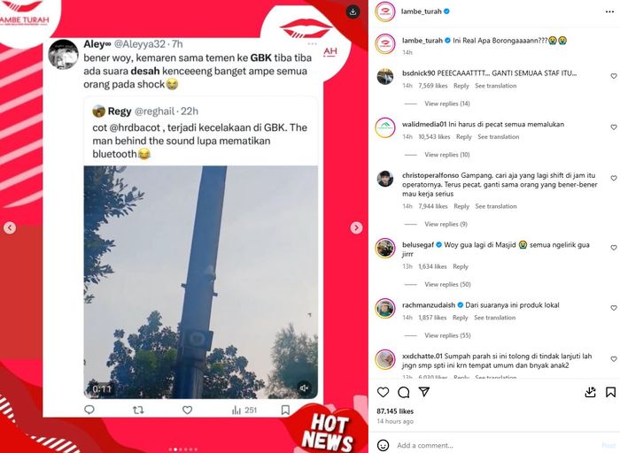Kronologi munculnya suara desahan wanita di GBK hingga viral di medsos, pengelola langsung buka suara hingga sentil petugas.