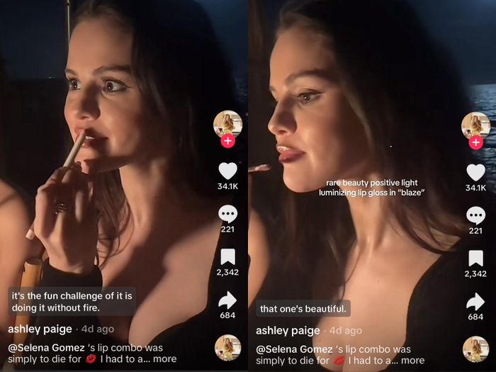 Postingan video lip combo Selena Gomez.