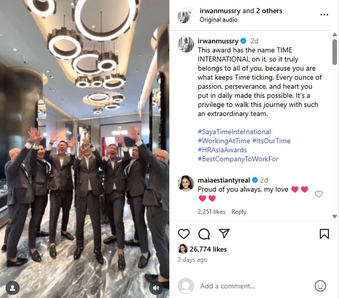 Irwan Mussry pamer prestai membanggakan perusahaannya di kancah internasional.