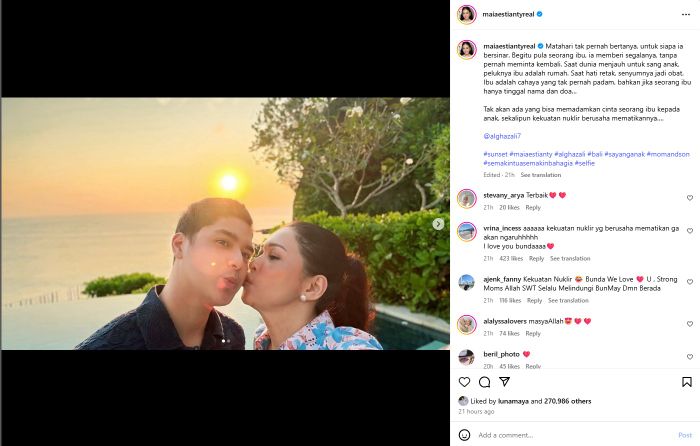 Pesan Maia Estianty untuk Al Ghazali.