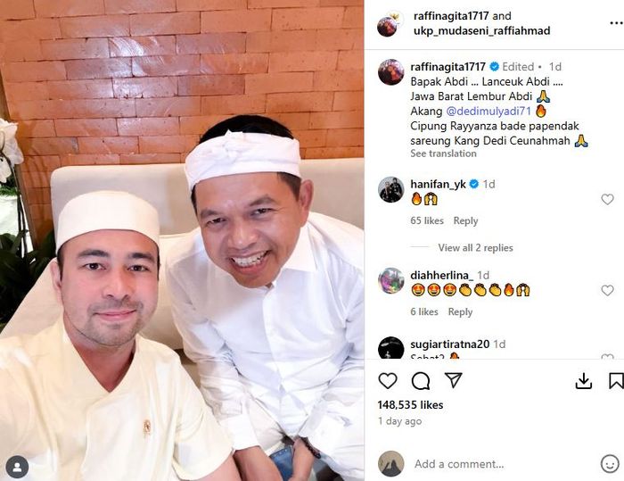 Unggahan Raffi Ahmad