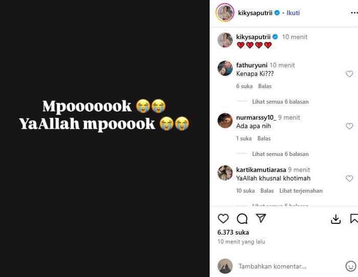 Unggahan Kiky Saputri