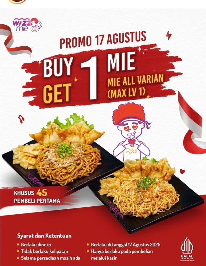 Promo kuliner spesial 17 Agustus 2025 