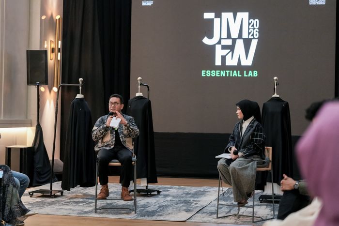 Kehadiran Menteri Perdagangan Budi Santoso dalam launching JMFW 2026.