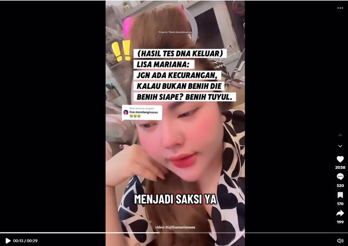 Lisa Mariana tak terima hasil tes DNA Ridwan Kamil negatif, sang model emosi hingga singgung soal kecurangan.