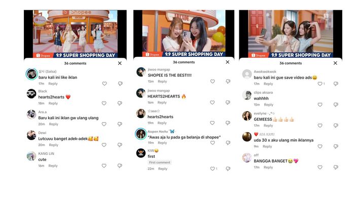 Komentar netizen membanjiri kolom komentar di TikTok