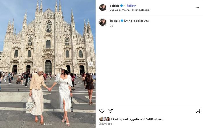 Bebizie pamer liburan mewah ke Eropa