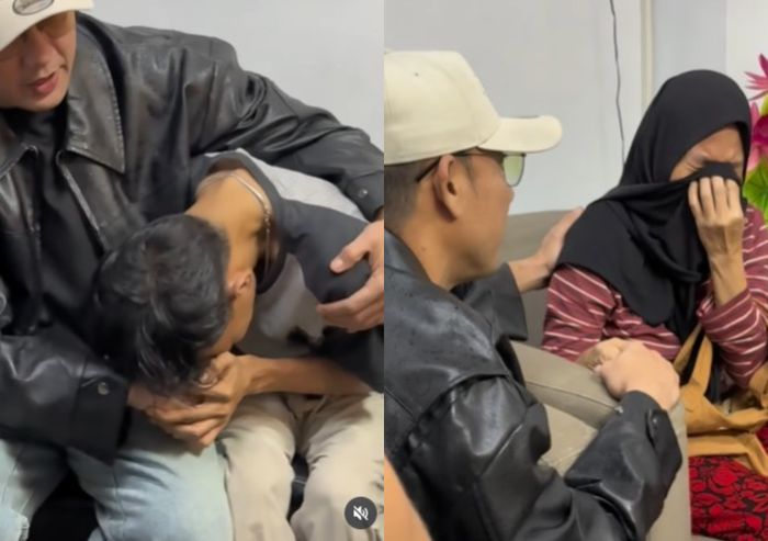 Denny Sumargo datangi keluarga Ojol yang Dilindas Brimob