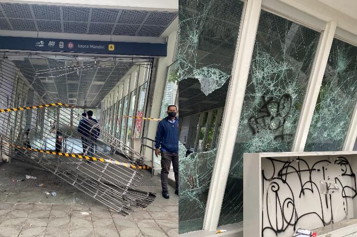 Stasiun MRT Istora Senayan ditutup sementara pada Sabtu (30/8/2025) akibat kerusakan parah imbas demo yang dilakukan pada Jumat (29/8/2025) malam.