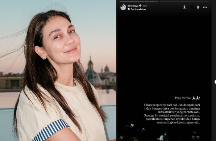 Luna Maya kritik pedas pejabat daerah usai Bali dilanda banjir bandang, istri Maxime Bouttier minta stop eksploitasi Pulau Dewata!