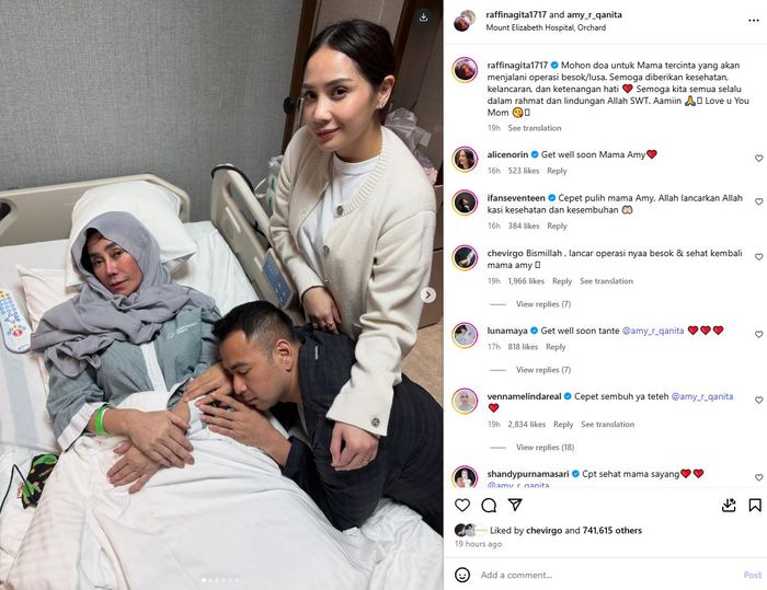 Sering pingsan, terkuak penyakit yang diderita Amy Qanita, ibunda Raffi ahmad, kini siap jalani operasi di Singapura!
