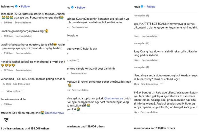 Unggahan Rachel Vennya dipenuhi amukan netizen