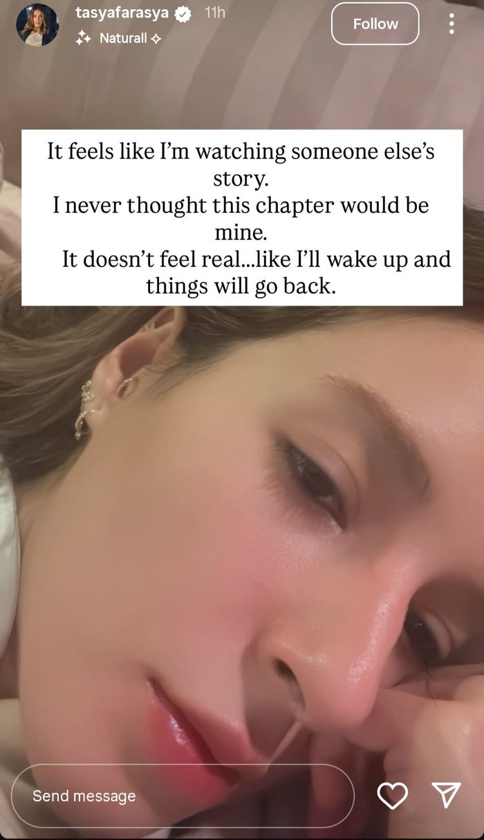 Unggahan galau Tasya Farasya sebelum sidang cerai.