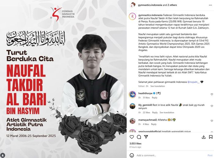 Kronologi atlet gimnastik Indonesia, Naufal Takdir meninggal di Rusia, sempat alami insiden tak terduga saat latihan!