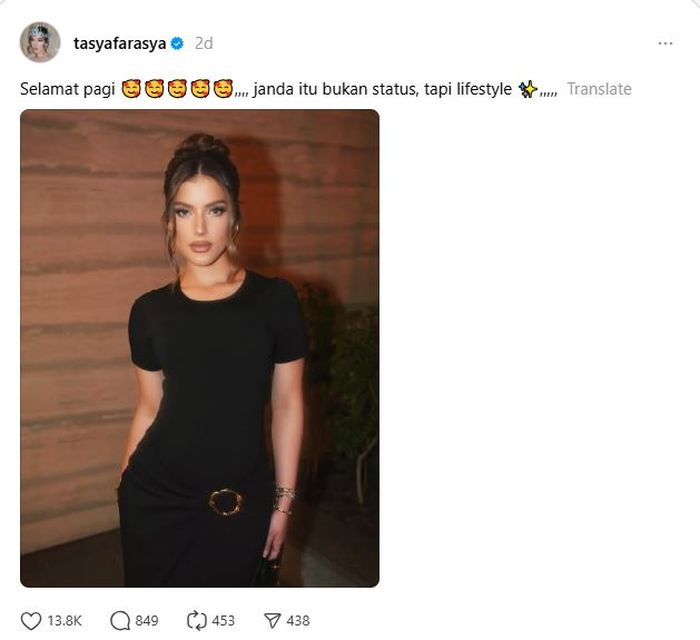 Tasya Farasya singgung soal status janda meski belum resmi cerai dari Ahmad Assegaf, netizen langsung  pro dan kontra!