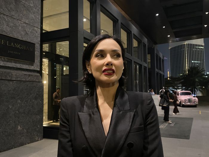 Sara Wijayanto di The Langham Hotel, Jakarta Selatan, pada Jumat (10/10/2025) malam.