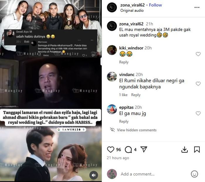 Musisi Ahmad Dhani ngaku tak akan gelar royal wedding untuk pernikahan El Rumi dan Syifa Hadju, ternyata hal ini jadi alasannya!