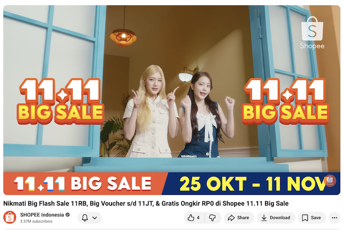 Iklan terbaru Shopee 11.11 dan Hearts2Hearts