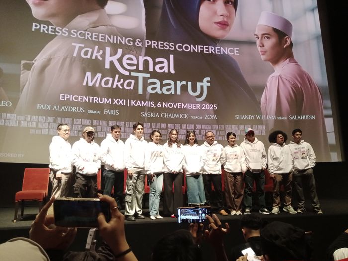 Konferensi pers&nbsp;film Tak Kenal Maka Taaruf, di kawasan Senayan, Jumat (7/11/2025).