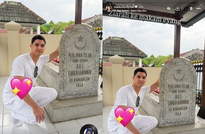 Bikin Maia Estianty bangga, Al Ghazali ziarah ke makam HOS Tjokroaminoto di Hari Pahlawan, intip potretnya! 