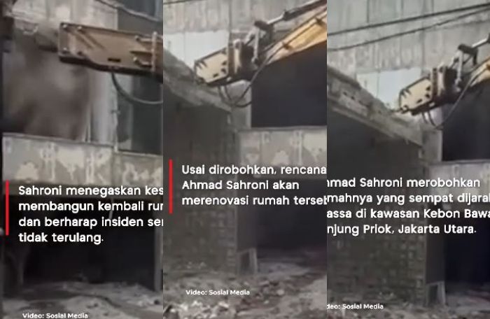 Detik-detik rumah Ahmad Sahroni dirobohkan usai dijarah massa, sang politisi blak-blakkan ungkap alasannya!