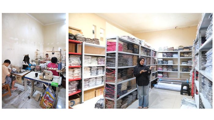 Konveksi rumahan Faforbea di Soreang, Bandung.