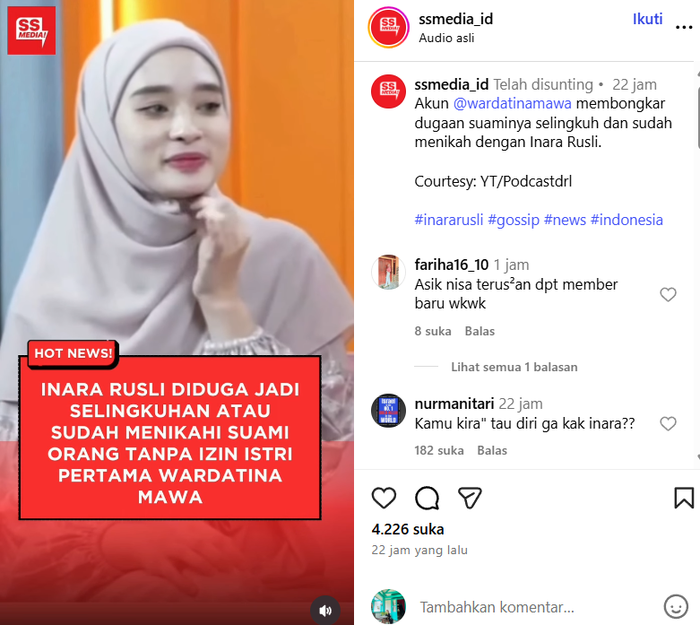 Inara Rusli pernah sindir pelakor