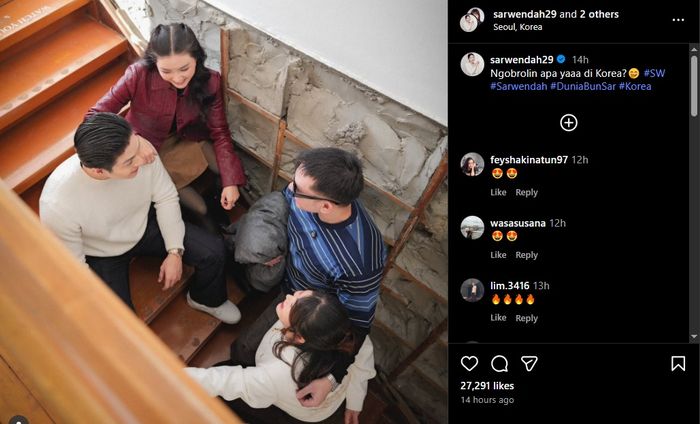 Di tengah konflik dengan Ruben Onsu, Sarwendah dan Giorgio Antonio serta Jordi Onsu pergi ke Korea.