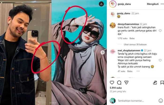 Inara Rusli dan Insanul Fahmi pakai gelang couple