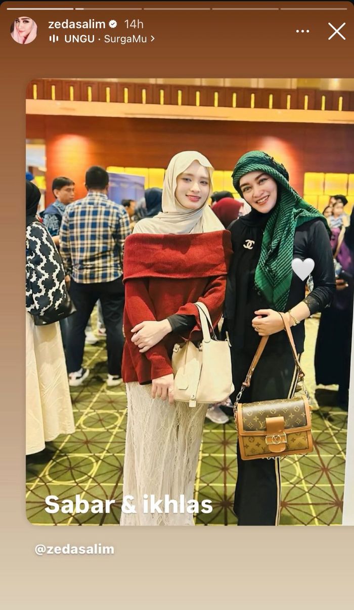 Zeda Salim beri dukungan untuk Inara Rusli.