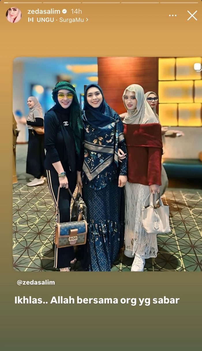 Zeda Salim beri dukungan untuk Inara Rusli di tengah dugaan perselingkuhan Insanul Fahmi.