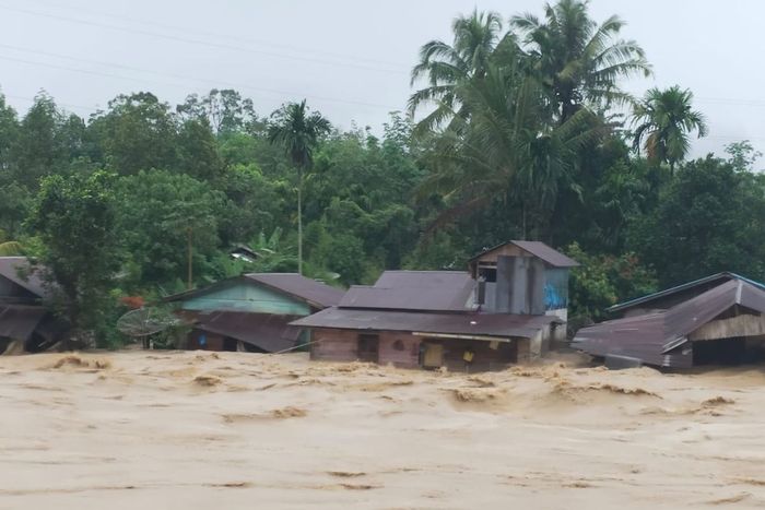 Kondisi banjir di Sumatra