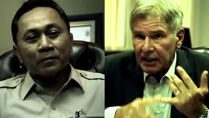 Potongan video wawancara Harrison Ford dan Menteri Kehutanan Zulkifli Hasan tahun 2013.