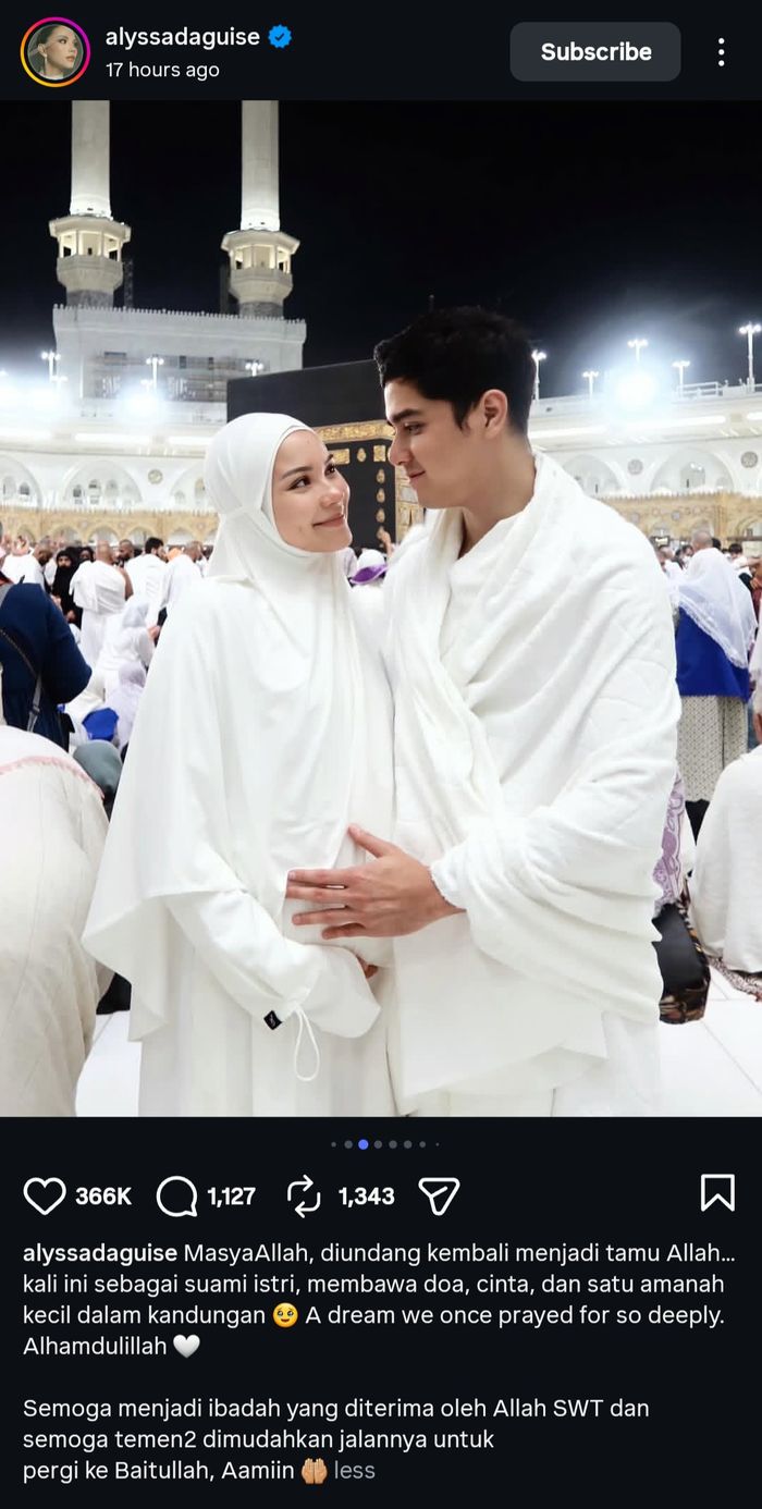 Momen Alyssa Daguise dan Al Ghazali umrah bersama