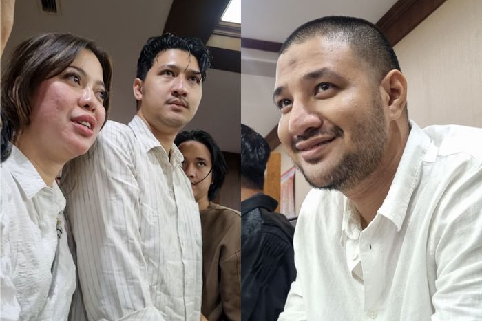 Ammar Zoni bertemu kekasih dan adik di Pengadilan Negeri Jakarta Pusat, Kamis (18/12/2025).