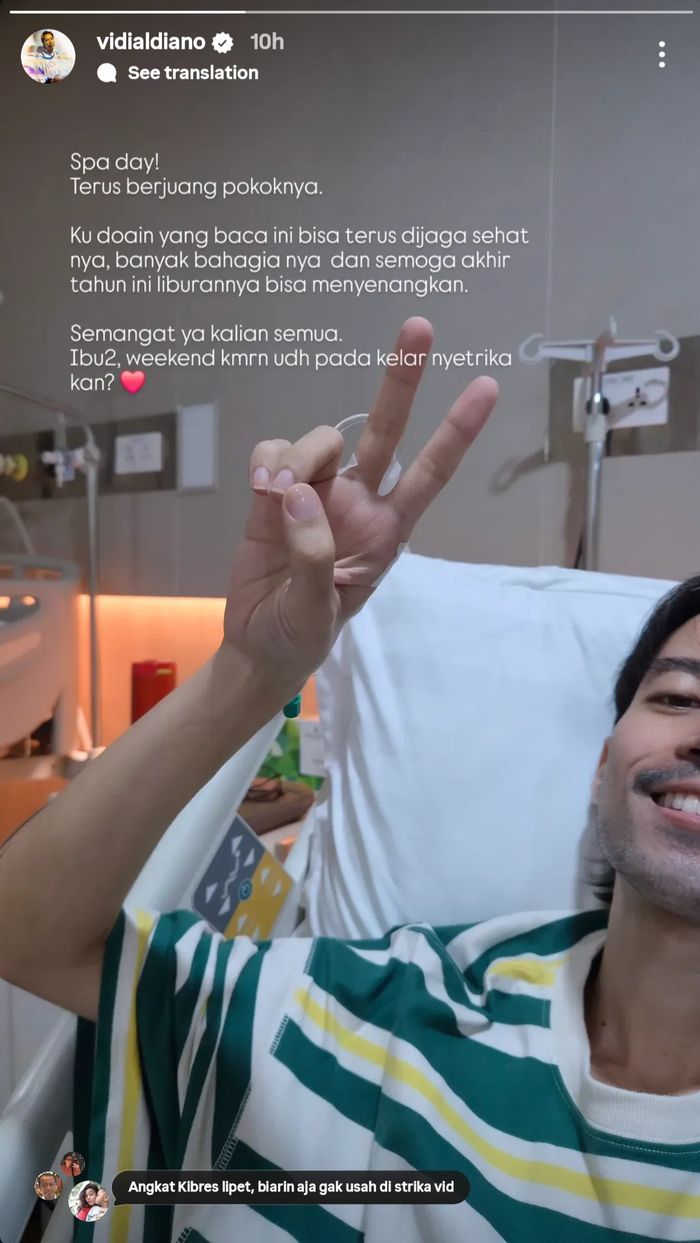 Vidi Aldiano kembali jalani kemoterapi, sang penyanyi justru beri semangat kepada penggemar.
