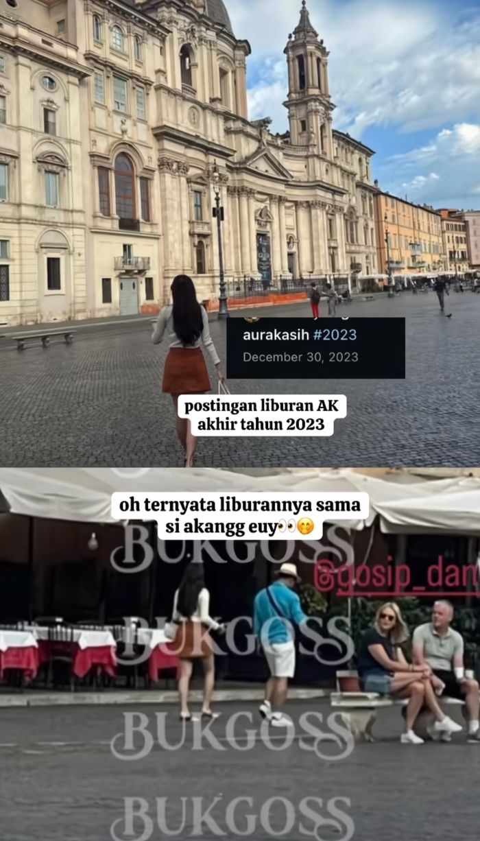 Foto yang diduga Ridwan Kamil dan Aura Kasih. 