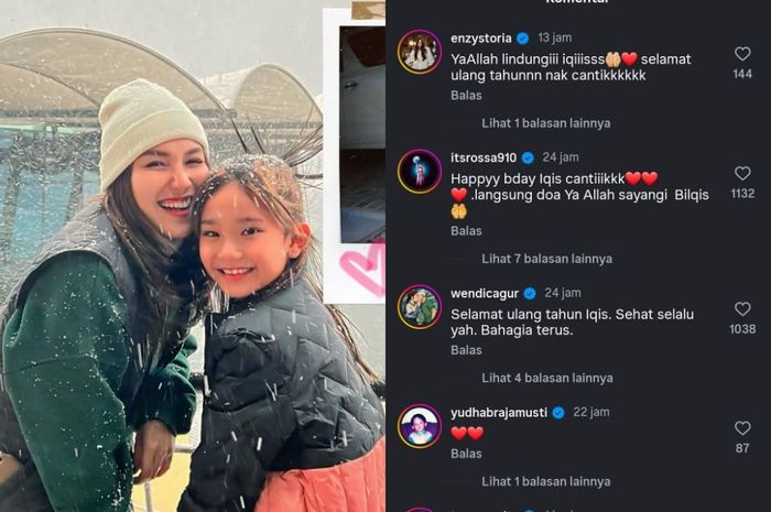Putri Ayu Ting Ting, Bilqis mendapat banyak ucapan selamat ulang tahun yang ke-12.